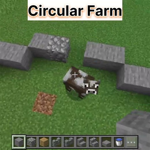 How to make Circular Farm in minecraft #shorts #minecraft #minecraftyoutube #minecraftgameplay