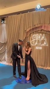IS THE SLIT TOO HIGH? Zeinab Harake looks divine in her matching outfit with husband Ray Parks Jr. — but what's with the awkward "hita" pose? | Deni Bernardo, video by PJ Pascual #dailytribune25 #DailyTribune #ZeinabHarake #rayparksjr #GMAGala2025 | Daily Tribune