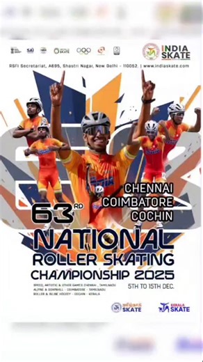 63rd National Roller Skating Championship 2025 kerala &Tamil Nadu | Roller Skating Federation of India INDIA SKATE