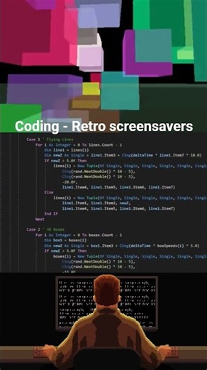 Game coding - Retro screensavers #gamedev #coding