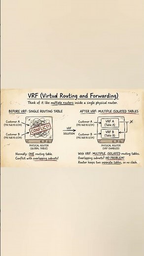 What is VRF? 🤔 #networking #shorts