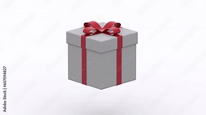 Gift Box Open in a 3D animation