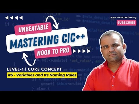 #6 - What is Variable & Identifiers | Declaration, Initialization & Naming Rules | CODEMANTRA - 2024
