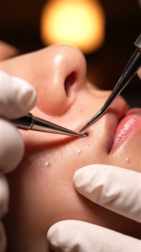 Cheek Blackhead Suction | Ultra Realistic ASMR Extraction 015