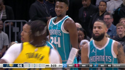 Charlotte Hornets with a 12-0 Run vs. Indiana Pacers