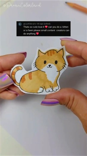 Easy DIY kitten sticker tutorial 🐾✂️ #crafts #sticker #shorts
