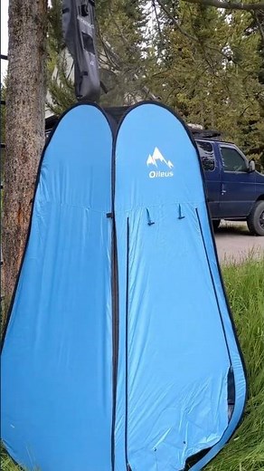 Easy camping shower!
