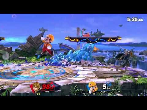 Super smash bros ultimate Link vs mario quick play