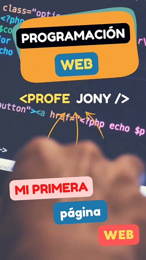 Programación web: Mi primera página web Creamos la primera página, la guardamos y la vemos en el navegador. #profe #aprender #educacion #codigo #visualstudio #diseñoweb #diseño #website #sitioweb #curso #etiquetas #programacion #programar #html #web #primerapagina #h1