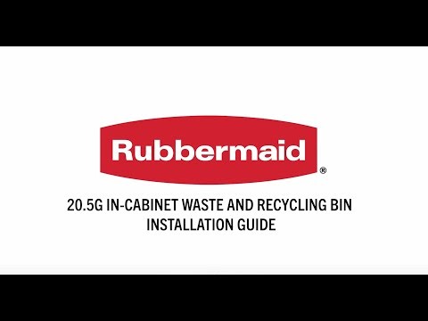 Rubbermaid 20.5G In Cabinet Waste and Recycling Bin Assembly and Installation Guide