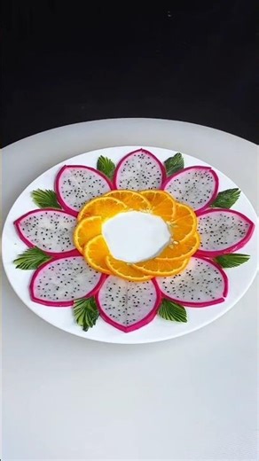 Art on the Plate Orange &Cucumber Carving Design#Fresh Elegance Orange and Cucumber Food Carving Art