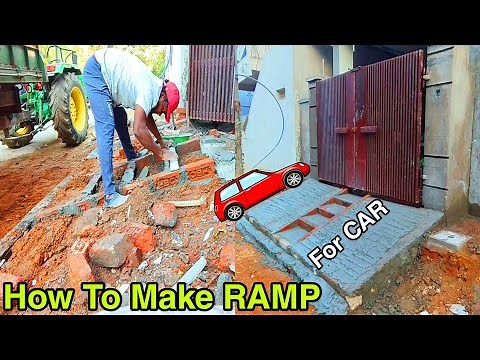 How To Make Strongest Concrete Ramp For Car/ Main Gate Entrance Concrete Ramp Making