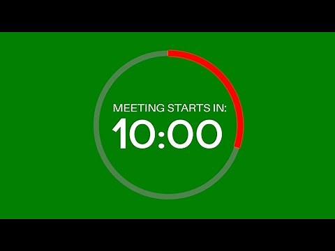 10 Minute Countdown Timer - Meeting Starts In