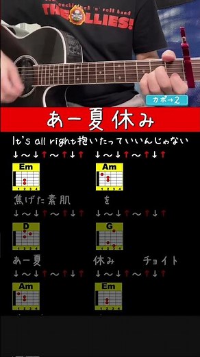 [Guitar Beginner] Ah Summer Vacation / TUBE