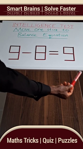 Move One stick to balance the equation | Math quiz challenge #smartbrains #matchstick