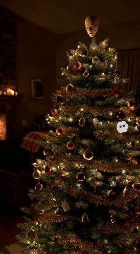 The scary Christmas tree moved on its own