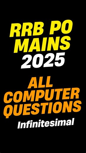 Memory Based Computer Questions | RRB PO Mains 2025 | Must Watch 🔥 #rajansir #rrbpomains2025
