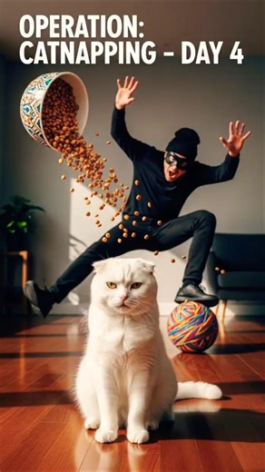 The Cat vs. The Yarn: A Fluffy Disaster! 🧶😹 #funnycats #catvideos #youtubeshorts #ytshorts