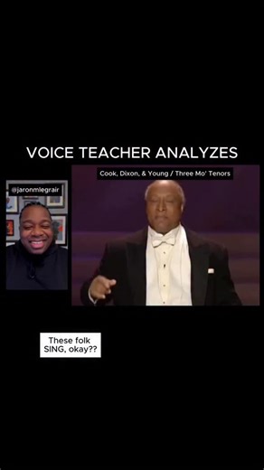Cook, Dixon, & Young of Theee Mo’ Tenors 🎙️ Listen, you couldn’t tell me I wasn’t gonna be in this show! I loved watching this on PBS when it came on. Hearing classically-trained tenors be able to be versatile and free in their vocal delivery made teenage Jaron’s heart burst with *joy*. This concert influenced how I approached singing in academia and ultimately how I teach too! Fun fact — I did audition for this show when I was younger 😂🫶🏾 inspo @mrbrown_voiceteacher #threemotenors #opera #s