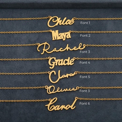 Custom Name Script Necklace, 925 Sterling Silver Personalized Nameplate Pendant, Dainty Gold Plated Jewelry, Gift for Her, Mother's Day Gift - Etsy