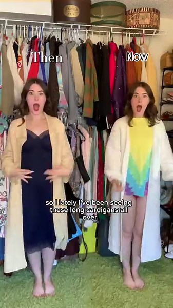 vintage sweater fashion: 1930s vs 2024