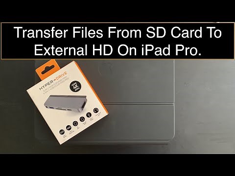 Transfer Files From iPad Pro To External Hard Drive
