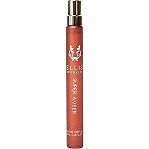 Ellis Brooklyn SUPER AMBER Eau de Parfum, Travel Spray, Warm Amber Perfume for Women, Gourmand, Vegan & Allergen-Free Fragrance with Vanilla Orchid, Cedarwood & Musk, 10ml / 0.33 Fl Oz