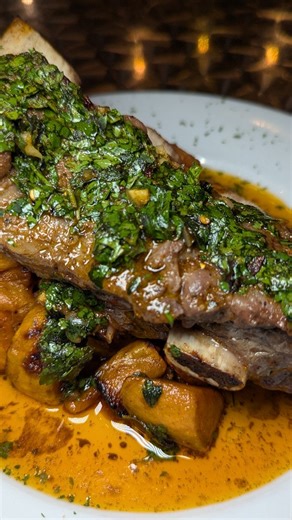 Catch Seafood Room & Oyster Bar on Instagram: "Features for the week of November 10, 2025 Cajun Stuffed Peppers (appetizer) Three halves tricolored peppers stuffed with Gulf shrimp, Cajun sausage, garlic, parsley, Parmesan cheese, and risotto Bison Short Ribs (entree) Smoked bison Short Ribs topped with chimichurri (freshly diced parsley, oregano, and cilantro, olive oil, red wine vinegar) served with crispy maple sweet potato wedges and salad Cocktail of the week is Fig Toddy"