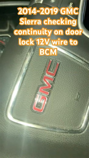 2017 sierra door locks not working at all. 12V wire test showed a 3.5 ghost voltage at actuator.