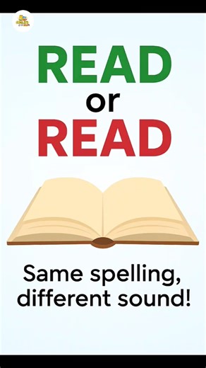READ or READ? | Same Spelling, Different Sound! 🤯 #easyenglish #easyenglisheveryday #english #read