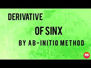 DERIVATIVE OF Sinx BY AB-INITIO METHOD 'class 11th....02 Lec.
