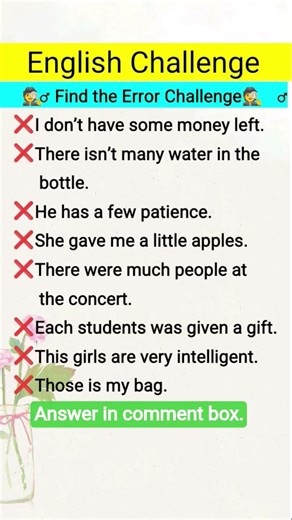 ERROR DETECTION #englishlanguage #commonexpressions