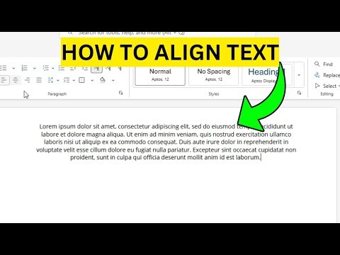 How To Align Text in Microsoft Word(EASY)