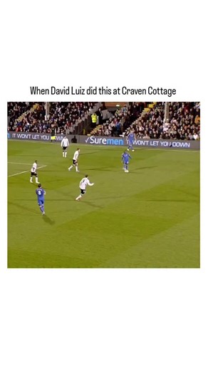 elite.ethletices on Instagram: "Chelsea FC's post highlights David Luiz's iconic 30-yard volley against Fulham at Craven Cottage on April 17, 2013, a stunning strike in a 3-0 Premier League win that earned Goal of the Season contention for its power and swerve past keeper Mark Schwarzer. The video clip captures the build-up tension, with commentator Martin Tyler noting the need for "something special" before Luiz unleashes the "outrageous" shot, emphasizing his rare scoring prowess as a defender
