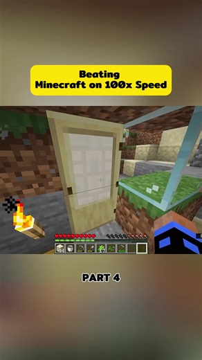 100x Speed Minecraft Challenge: Farming Sugarcane Adventure