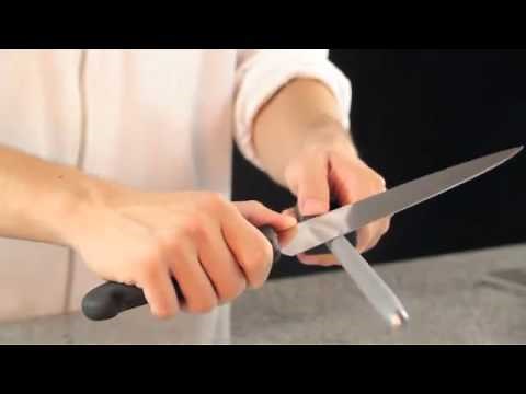 Como afilar un cuchillo con chaira, Videotutorial.