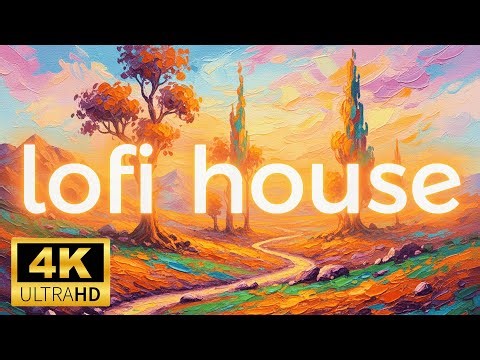 1-Hour Virtual Walk in a "Painting" 🏃‍♂️🎨 | 4K Treadmill Scenery & House Music (4K Petrified Forest)