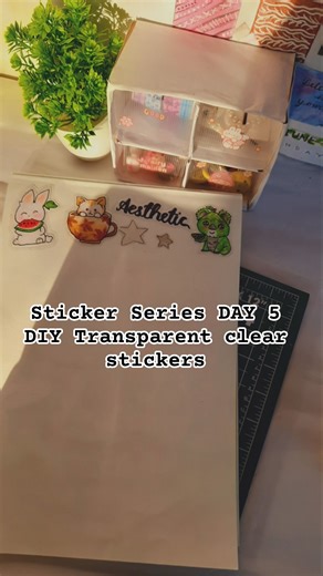 How to make DIY Transparent clear stickers (series DAY5) #shorts #diy #clear #transparent #sticker
