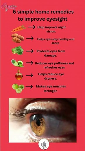 6 Simple Eye Remedies for Healthy & Sharp Eyes 👁️✨ | Easy Home Tips#trending,#1k