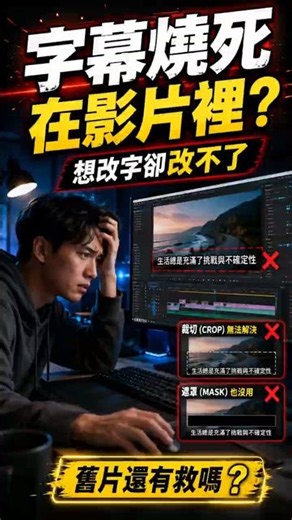 字幕燒死在影片裡？AI 幫你無痕清掉｜綺夢 AI 字幕淨片 #Shorts #動漫 #字幕#ai短劇