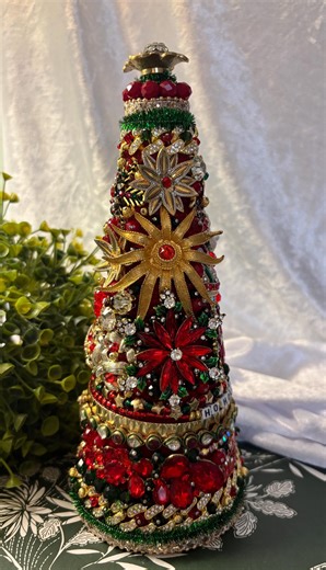 Jeweled Christmas Tree, Unique Gift, Vintage Tree, Christmas Decoration - Etsy