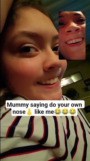 Mummy saying do your own nose👃 like me 😂😂 #funnymoments #familylove #familyfun