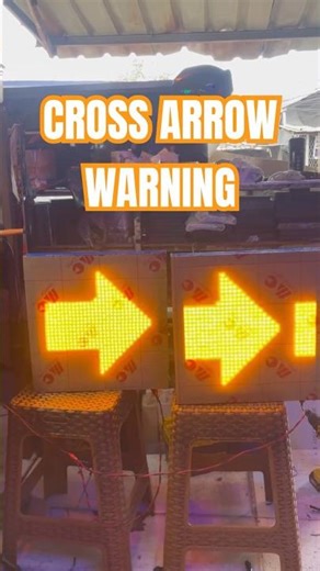 cross arrow lampu warning dengan controller Running text single color #endiled #huiducontroller