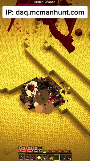 Join server IP: daq.mcmanhunt.com #minecraft #minecraftmemes #gamingontiktok #foryou #fyp