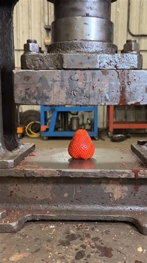 Hydraulic Press vs Fruit 🍓 | Real-Time Crushing Test (No Slow Motion)