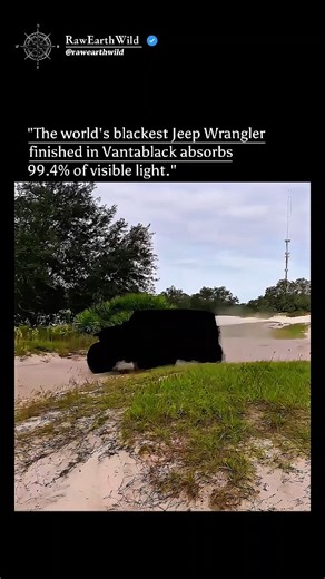 Earthx on Instagram: "Vantablack: The Science Behind the World's Blackest Car This video showcases the world's blackest car, coated with a substance like Vantablack or a similar ultra-black coating, achieving an astounding 99.4% light absorption. This is not mere paint; it is an extreme feat of nanomaterial engineering and optical science. Ordinary black surfaces appear dark because they absorb most visible light, but they still reflect a small percentage, revealing shape and texture. Coatings l