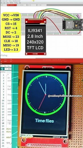 ILI9341 with ESP32 using TFT_eSPI — Quick SetupIoT #LVGL #DisplayProject #TechShorts #EmbeddedGUI