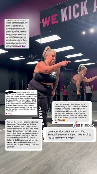 As a plus sized fitness instructor, you will have people who will doubt or judge you, but the people you will inspire and motivate will always outnumber the naysayers 🫶🏻♥️ fitness doesn’t have a size✌🏼 #loveyourself #zumbafitness #zumbainstructor #zumbaclass