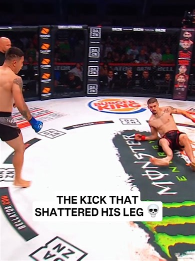 Shocking moment! Albert Gonzales suffers huge mishap with a leg kick 🚑😪 #MMA #Fighter #ViralMoments #Injury | PFL MMA Live