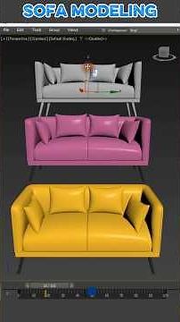 Sofa modeling in 3ds max #3dsmax #furnituremodeling #sofa